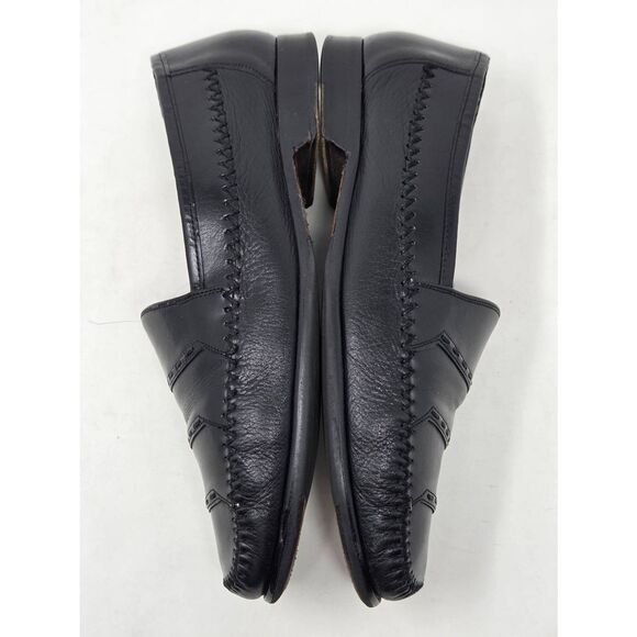 MEZLAN BLACK DEERSKIN LEATHER EMBELLISHED MOC TOE LOAFER MENS SIZE 9.5 M main image 9